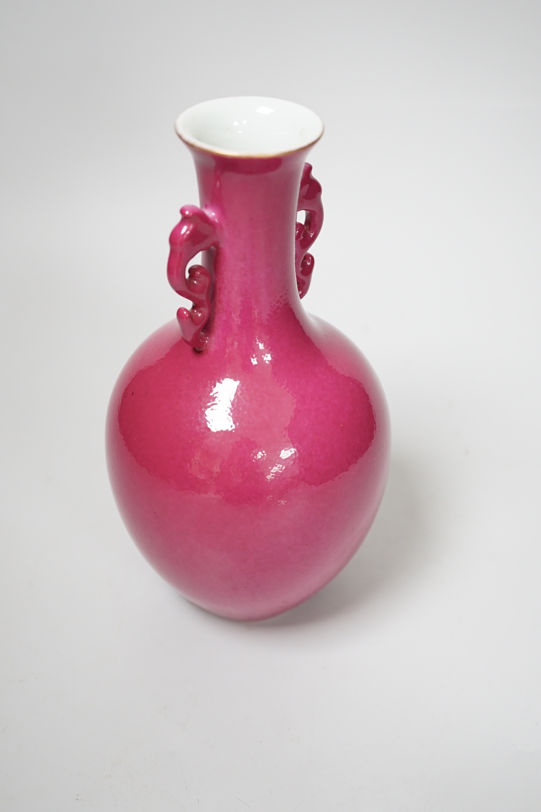 A Chinese monochrome vase, 20cm